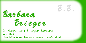 barbara brieger business card